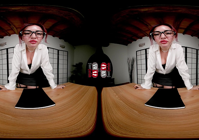 Miss Ossidiana VR: Strict Teacher Punishes You with Her Nylon Feet